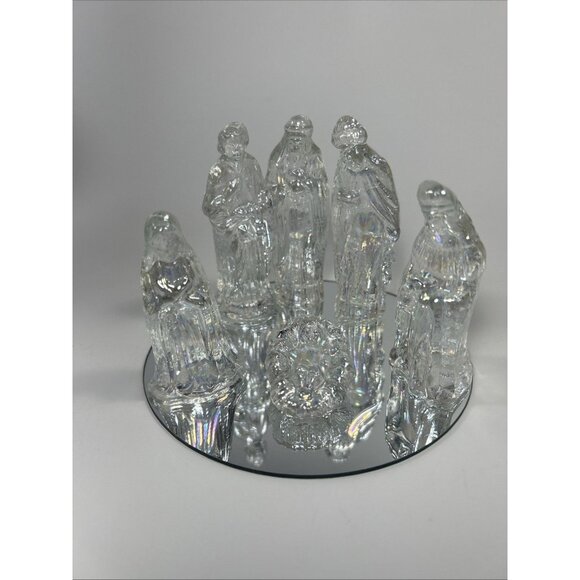 Vintage House Of Lloyd Christmas Around The World Crystal Glass Nativity Set - Picture 2 of 13